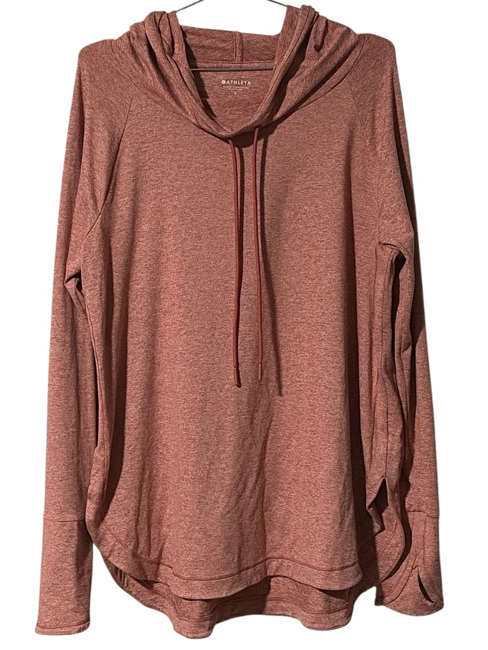 Athleta Walnut Brown/Hearth Rose Uptempo Hoodie Sweatshirt - Picture 2 of 5